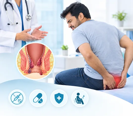 Non-surgical piles treatment with diet and medicine